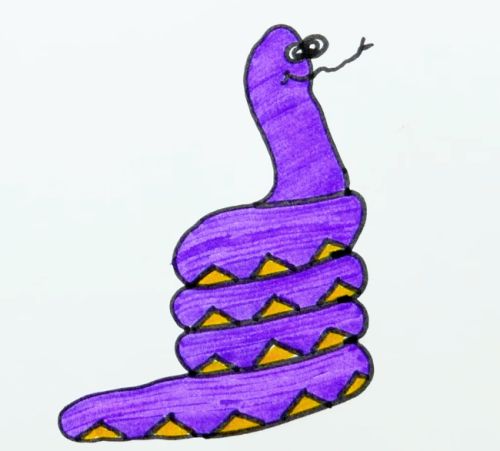 На листа ръката си очертай, симпатична змия си нарисувай и играй!