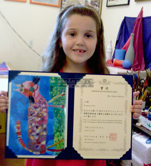 Шестгодишна художничка спечели престижна награда в Япония