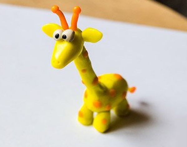 Весели животни от пластилин: направете си чуден жираф