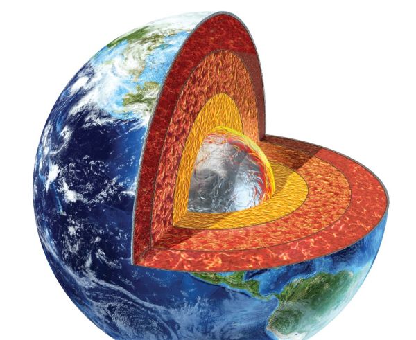 От какво е ядрото на планетата Земя?