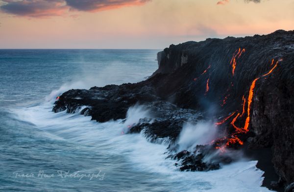 Красиво и опасно: вижте как изглежда лавата на вулкана  Килауеа