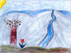 Есенен пейзаж от Бейза Дауд на 8 години. 